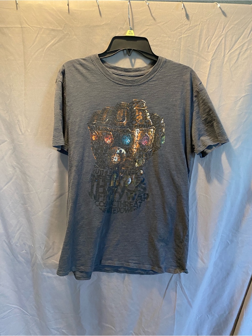 Marvel Avengers Short Sleeve Tee in Charcoal with Multicolor Metallic Graphic